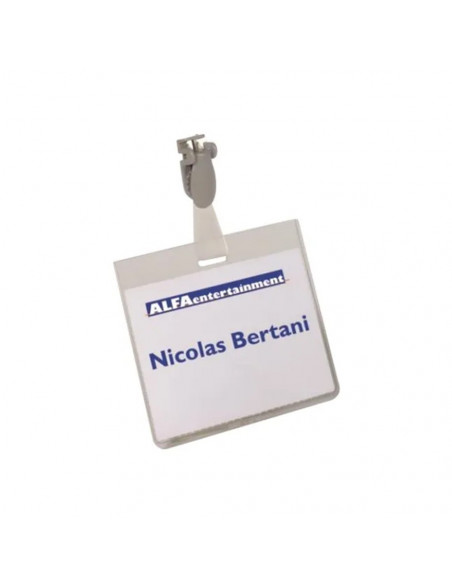 Porta Nomes Horiz 90x60mm Durable c/Mola - Pack 50un