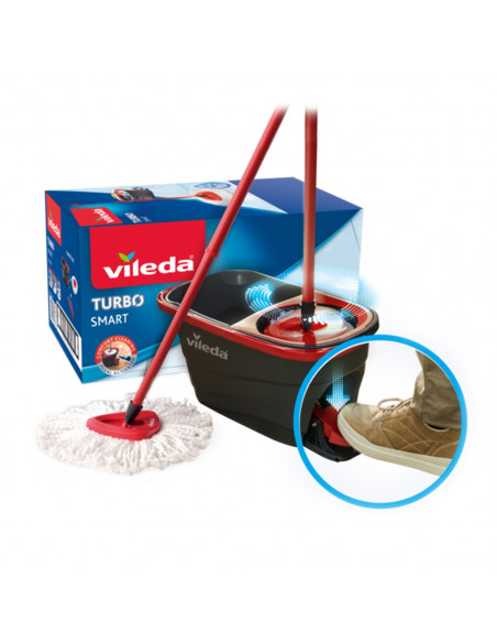 Balde com Pedal e Esfregona Vileda Turbo Smart