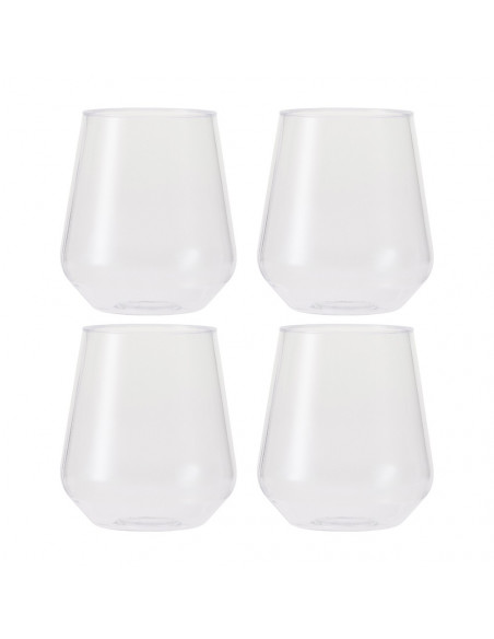 Copo Água em Tritan HappyGlass Lady Yoko 400ml 4un