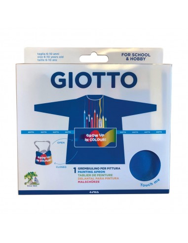 Bata / Avental Plástico Lavável Giotto para Pinturas Azul