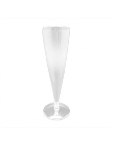 Copos Flute Reutilizáveis PS Transparente 150ml 10un