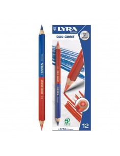 Lápis Bicolor Azul/Vermelho Lyra Duo Grande 1un