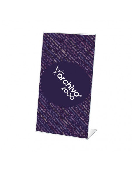Expositor Suporte Porta Folhetos Acrilico 1/3 A4 em L