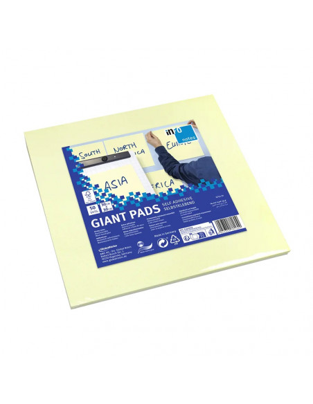 Bloco Notas Aderentes 300x300mm Amarelo 50Fls