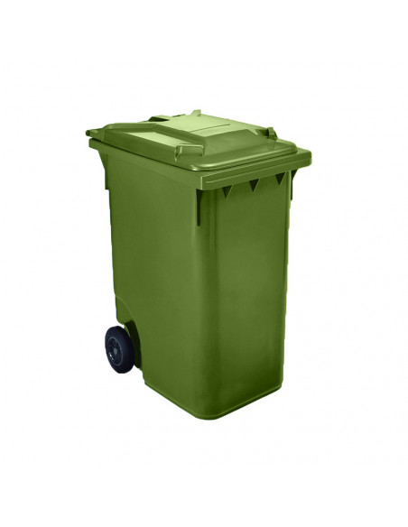 Contentor 360L Plástico 2 Rodas Verde c/Tampa Verde