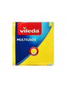 Pano Multiusos 36x33cm Amarelo Vileda 3un