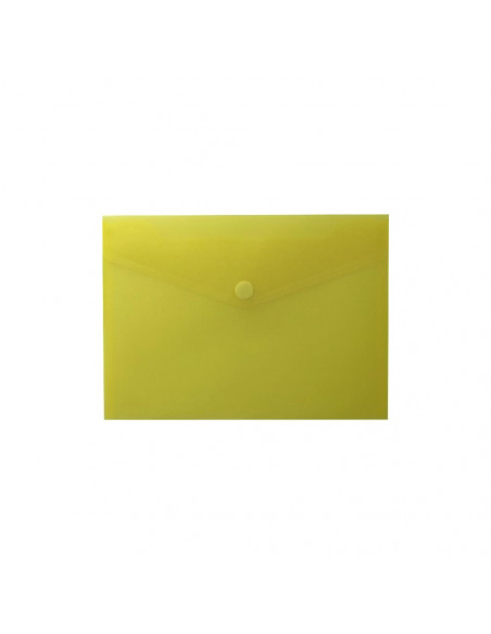 Bolsa A5 com Fecho Velcro Plástico Mate Amarelo 1un