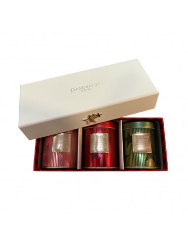 Caixa Coffret Chás 3 Sabores Latas Parfums de Noel