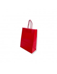 Saco 18x08x24cm Papel Vermelho c/Asas 100gr 1un