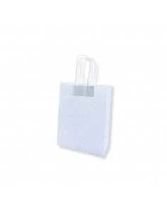 Saco 18x08x24cm Papel Branco c/Asas 100gr 1un