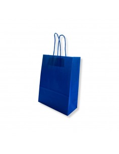 Saco 24x10x32cm Papel Azul Escuro c/Asas 100gr 1un
