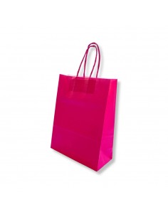 Saco 32x14x40cm Papel Rosa c/Asas 100gr 1un