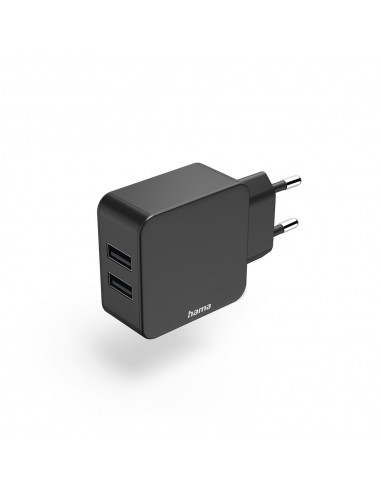 Carregador USB-A 2 Portas 12W Preto