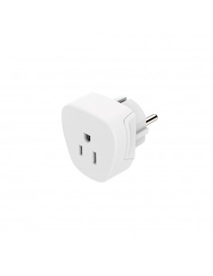 Adaptador Corrente Viagem US/EURO Type E+ F Branco