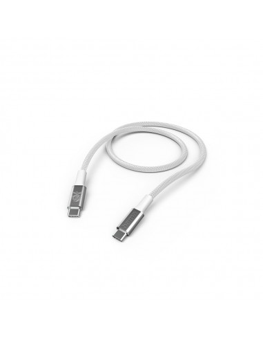 Cabo USB-C Nylon Benfica Fabric 2m Branco