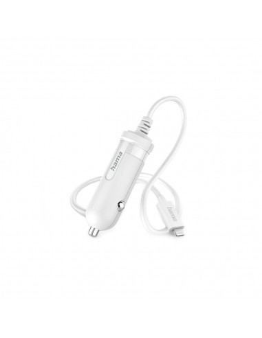 Carregador Isqueiro Auto Lightning 5W 1m Branco