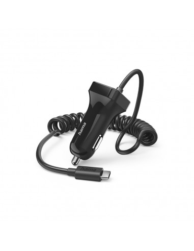 Carregador Isqueiro Auto USB-C 12W 1m Preto