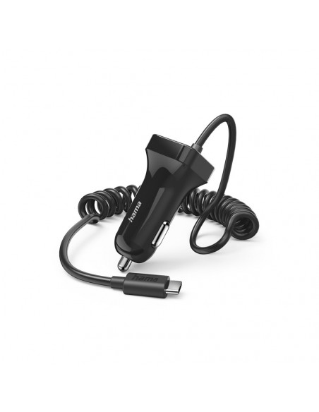 Carregador Isqueiro Auto USB-C 12W 1m Preto
