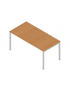 Secretária Metal Minima 1600x800x750 Cinza/Faia