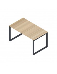 Secretária Metal Plano O 1200x800x750 Cinza/Carvalho