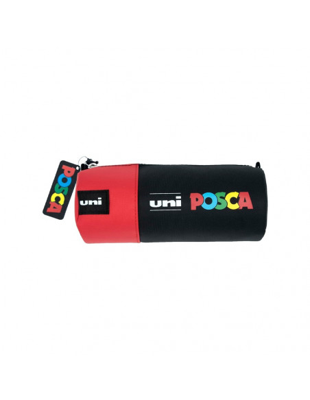 Estojo Redondo Verm c/Marcadores Sortidos Uniball Posca 12un