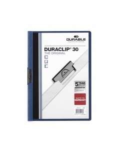 Classificador Clip Lateral Durable 2200 Azul Escuro