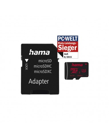 Cartão Memória micSDXC 64GB Hama + Adaptador