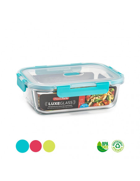 Caixa Hermética Vidro c/ Válvula Luxe 1,52L