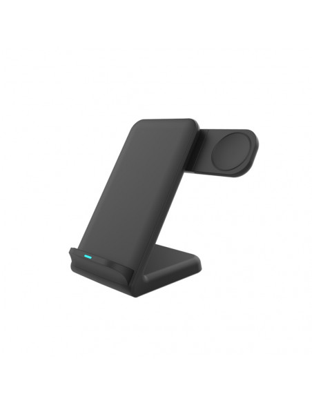 Carregador Wireless 15W Suporte 3 em 1 Preto