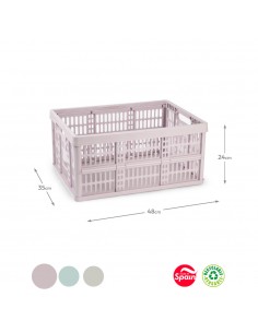 Caixa Dobrável Arrumação 48x35x4cm 32L Sortido
