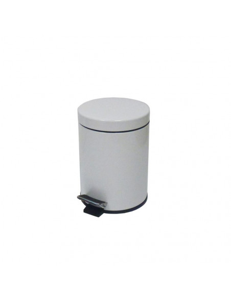 Papeleira 03L Metal Aço Revestido c/Pedal Branco