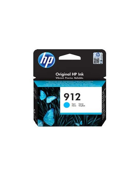Tinteiro HP 912 Azul 3YL77A 3ml 315 Pág.