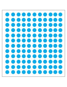 Etiquetas Redondas 10mm Azul Markin 1200un