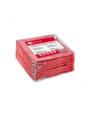 Pano Microfibra Terry 30x40cm 280g Vermelho Pack 10un