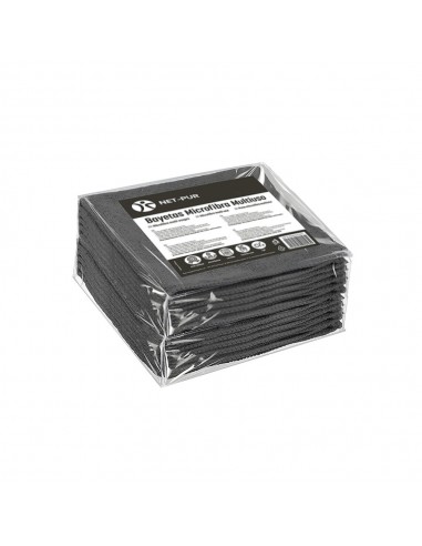 Pano Microfibra Terry 30x40cm 280g Preto Pack 10un