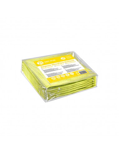 Pano Microfibra Terry 35x38cm 240g Amarelo Pack 5un