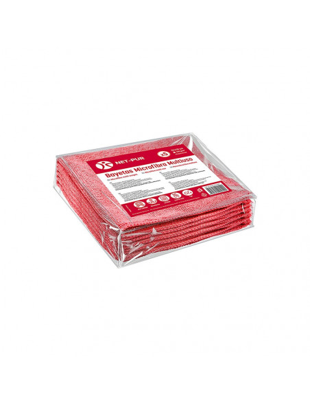 Pano Microfibra Terry 35x38cm 240g Vermelho Pack 5un