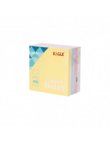 Bloco Notas Aderentes 075x075mm Eagle Pastel Cubo 400 Folhas