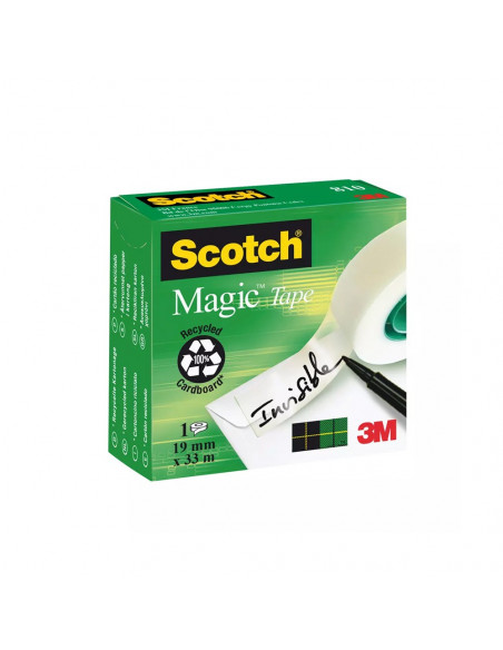 Fita Adesiva 19mmx33m Scotch Magic 810 Rolo 1un