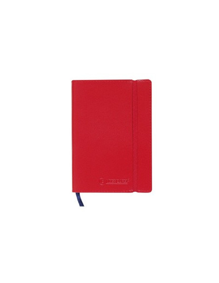 Bloco Notas Quadriculado A5 Semi Pele Vermelho 120Fls