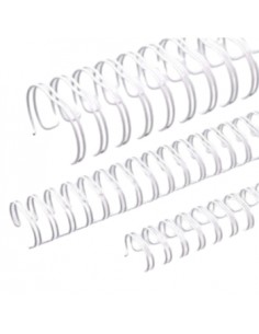 Argolas Espiral Metálicas Passo 3:1 08mm Branco 100un