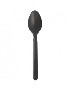 Colheres Sopa C-PLA Reutilizáveis 16cm Preto 100un