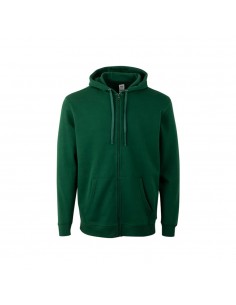 Sweatshirt Algodão 270g Casaco C/Capuz Verde Escuro Tam.XXL