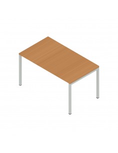 Secretária Metal Minima 1600x600x750 Cinza/Faia