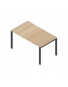 Secretária Metal Plano N 1200x600x750 Cinza/Carvalho