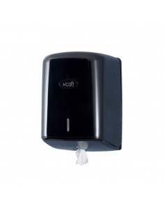 Dispensador Toalhas Rolo Extração Central Wosh Preto