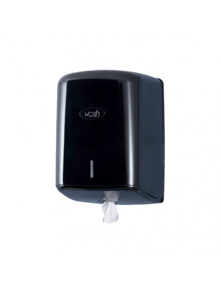 Dispensador Toalhas Rolo Extração Central Wosh Preto