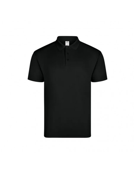 Polo Adulto Manga Curta CoolPass 160g Preto Tamanho S