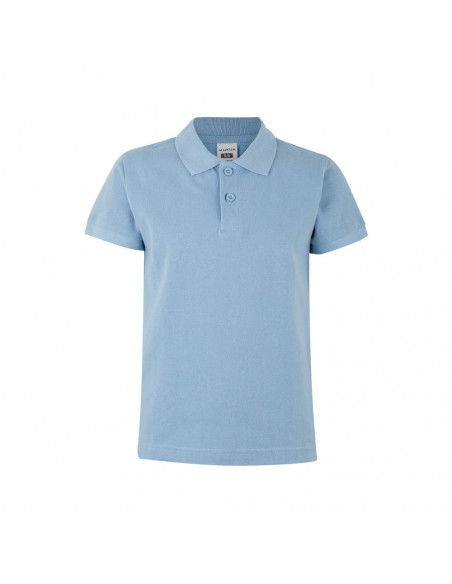Polo Criança Manga Curta Algodão 210g Azul Claro Tamanho 3/4
