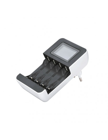 Carregador Pilhas AA e AAA 4 NiMH c/ LCD